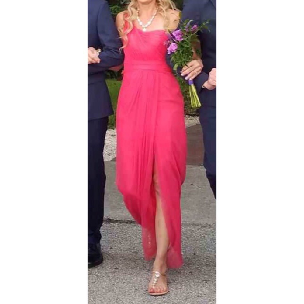 Hot Coral Guava Bridesmaid Prom Homecoming Dress